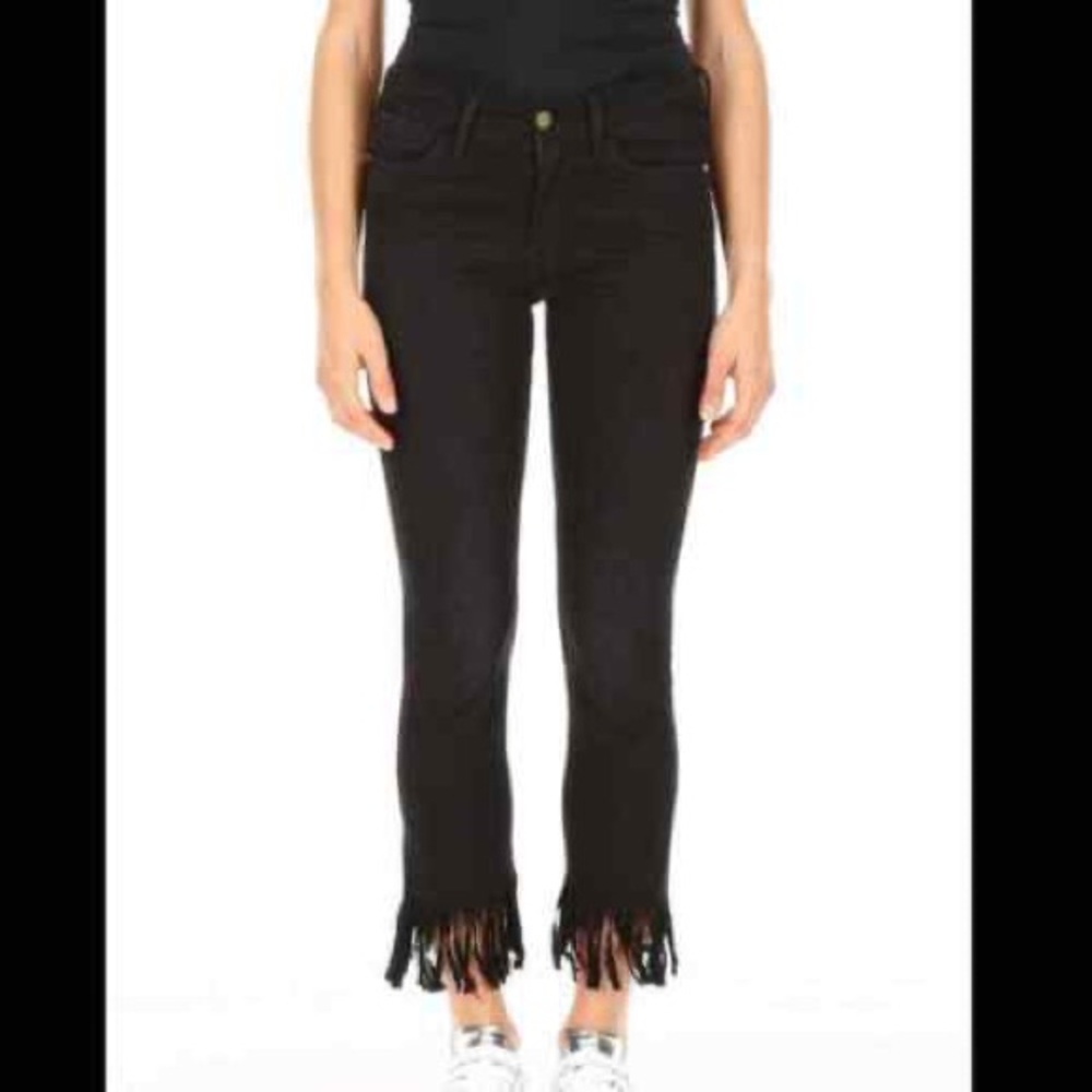 Frame Denim Le High Straight black jeans